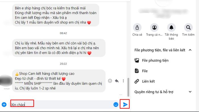 Hướng dẫn gửi tin nhắn qua Reg Box bằng Messenger - Bước 3